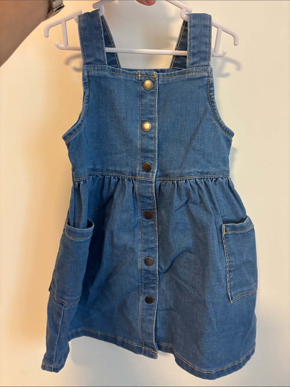 Joe Fresh Denim Pinafore Overall Dress - Blue
